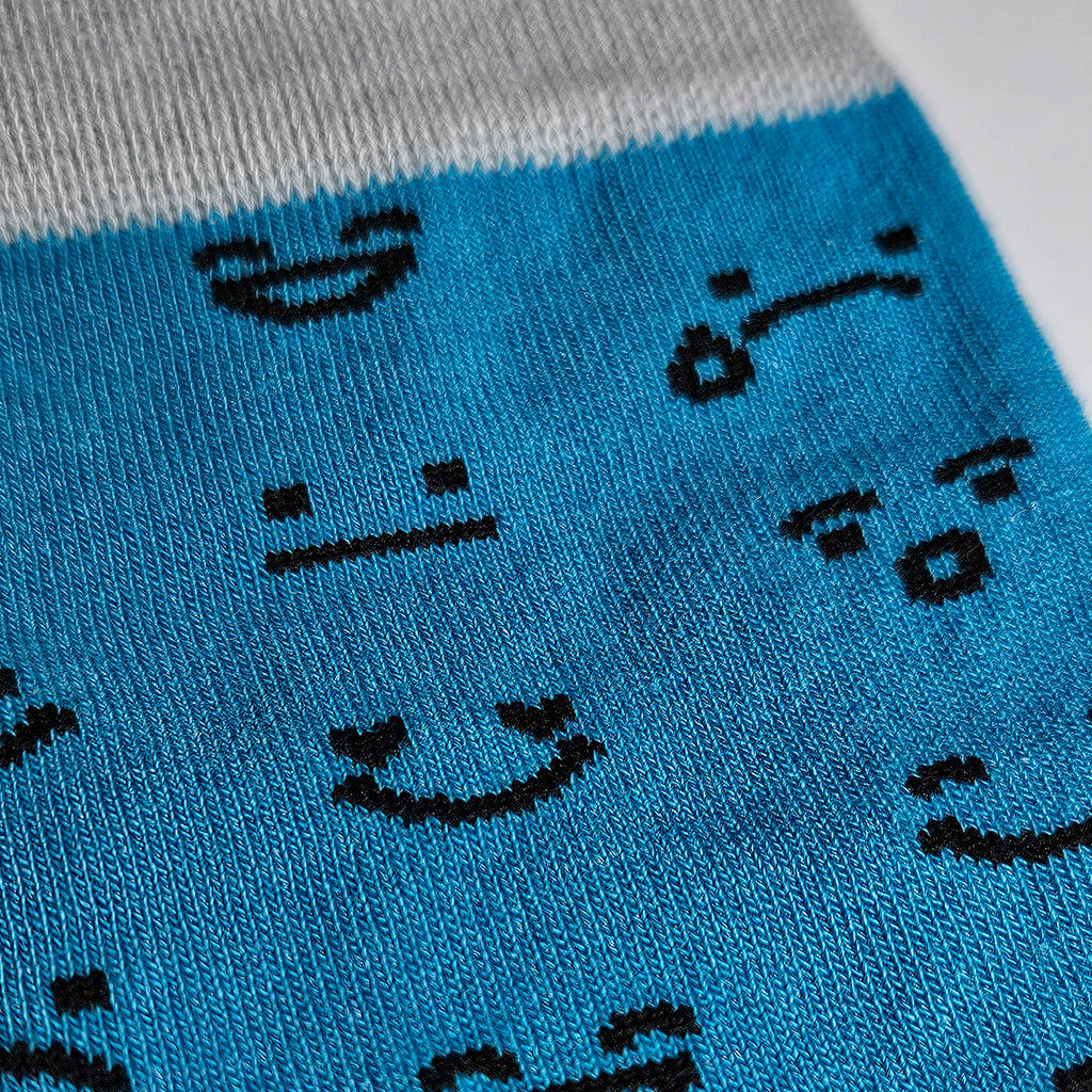 Prader-Willi Nederland - Emoji sokken blauw