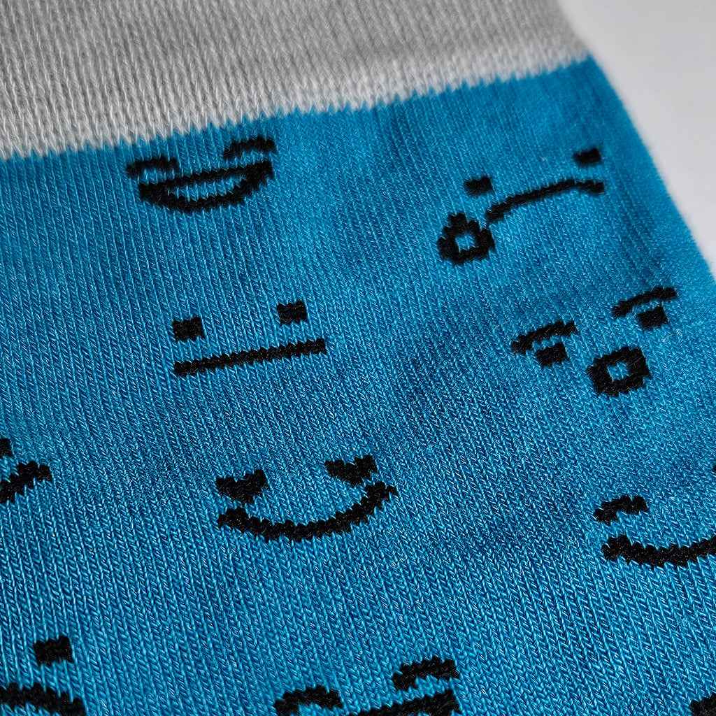 Prader-Willi Nederland - Emoji sokken blauw