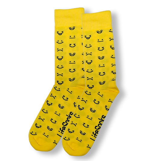 Prader-Willi Nederland - Emoji sokken Geel